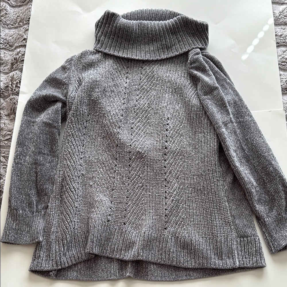 Liz Claiborne Charcoal Turtleneck Sweater - L